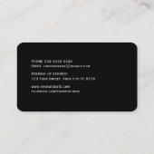 黒エレガントテンプレート 名刺 (裏面)