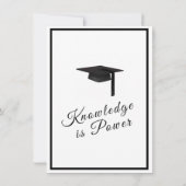 黒エレガントネクタイ写真卒業 案内状 (裏面)