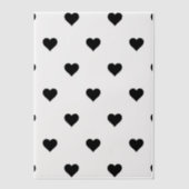 黒エレガントハートパタークラシックン秋春 ベラム紙招待状 (正面)