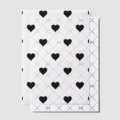 黒エレガントハートパタークラシックン秋春 ベラム紙招待状 (オフセット (招待状))