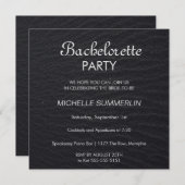 黒エレガントバチェロレッテ招待状 招待状 (正面/裏面)