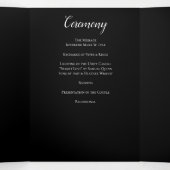 黒エレガントバラゴシック結婚式 プログラム (内部中)