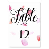 黒エレガントバラ花びら表 テーブルナンバー (正面)