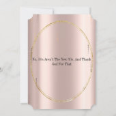 黒エレガントバラ金ゴールドグリッター50誕生日 招待状 (裏面)