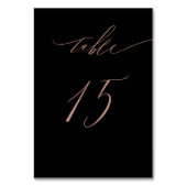 黒エレガントバラ金ゴールドスクリプトNo 15結婚 テーブルナンバー (裏面)