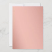 黒エレガントバラ金ゴールドフローラ誕生日テンプレート 招待状 (裏面)