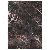 黒エレガントバラ金ゴールドマーブルモノグラム クリップボード (裏面)