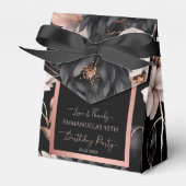 黒エレガントバラ金ゴールド誕生日はテンプレートを好む フェイバーボックス (正面サイド)