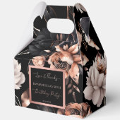 黒エレガントバラ金ゴールド誕生日はテンプレートを好む フェイバーボックス (正面)