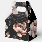 黒エレガントバラ金ゴールド誕生日はテンプレートを好む フェイバーボックス (裏面)