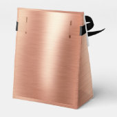 黒エレガントバラ金ゴールド誕生日サンキューパーティー フェイバーボックス (裏面サイド)