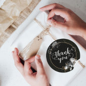 黒エレガントバラ ラウンドシール