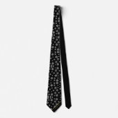 黒エレガントパーソナライズされたと緑の白のスノーフレーク ネクタイ (正面)