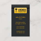 黒エレガントビデオおよびフィルム制作 名刺 (正面)