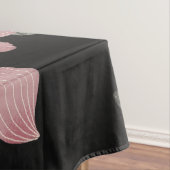 黒エレガントピンク緑フローラ テーブルクロス (インサイチュ)