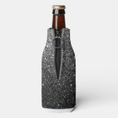黒エレガントフェイクグリッター ボトルクーラー (ボトル裏面)