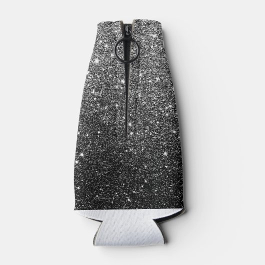 黒エレガントフェイクグリッター ボトルクーラー (裏面)