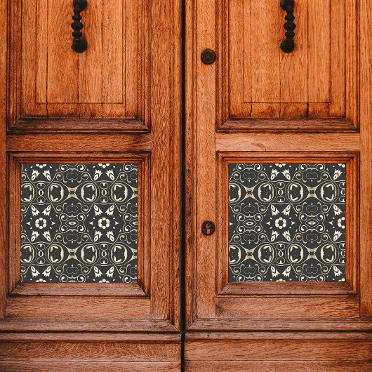 黒エレガントフェイク華美金ゴールドダマスク 薄葉紙