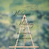 黒エレガントフォーマル字の結婚歓迎 アクリルサイン (ニュートラル)