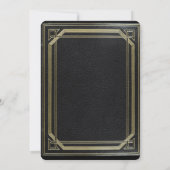 黒エレガントフォーマル金ゴールド2025卒業パーティー 招待状 (裏面)