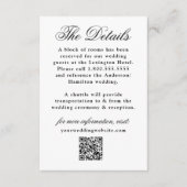 黒エレガントフローラクレスト結婚の詳細 エンクロージャーカード (正面)