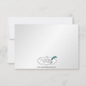 黒エレガントフローラゲイ結婚の応答カード 出欠カード (裏面)