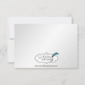 黒エレガントフローラゲイ結婚式の日付を保存 セーブザデート (裏面)