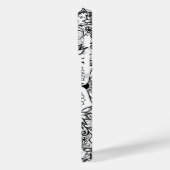 黒エレガントフローラマンダラホワイトデザイン Case-Mate iPhoneケース (裏面 / 左)