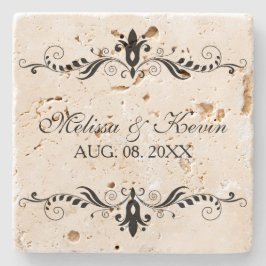 黒エレガントフローラレース旋回フレーム ストーンコースター