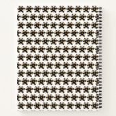 黒エレガントフローラ名 ノートブック (裏面)