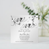 黒エレガントフローラ夫人ミセス・結婚式招待状 招待状 (スタンド正面)