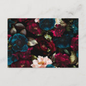 黒エレガントフローラ結婚のWebサイトQRコード エンクロージャーカード (裏面)