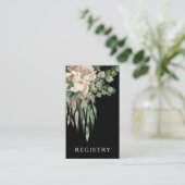黒エレガントフローラ結婚登録簿 エンクロージャーカード (スタンド正面)
