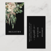 黒エレガントフローラ結婚登録簿 エンクロージャーカード (正面/裏面)