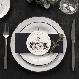 黒エレガントフローラ錆 ラウンドペーパーコースター