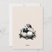 黒エレガントベージュアイボリーメリークリスマスオーナメント シーズンカード (裏面)