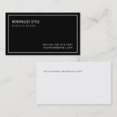 黒エレガントミニマルスタイル 名刺 (正面/裏面)