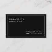 黒エレガントミニマルスタイル 名刺 (正面)