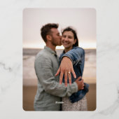 黒エレガントミニマルブライダルシャワー写真金ゴールド 箔招待状 (裏面)