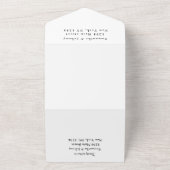 黒エレガントミニマルユニークラ結婚スAl オールインワン招待状 (外側)