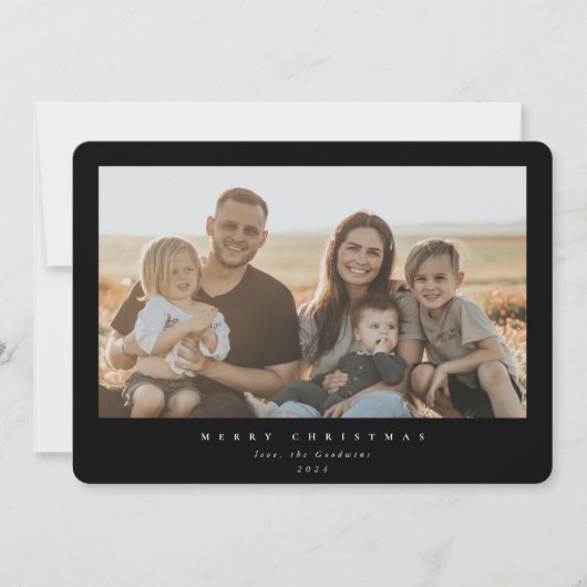 黒エレガントミニマル枠独身の写真 シーズンカード (正面)