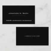 黒エレガントモダンのビジカッコいいネスカード 名刺 (正面/裏面)