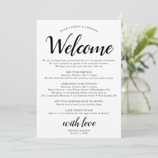 黒エレガントモダンの旅結婚行計画 プログラム (スタンド正面)