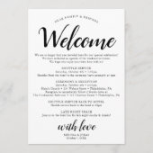 黒エレガントモダンの旅結婚行計画 プログラム (正面)