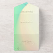 黒エレガントモダングラデーション絞り染め結婚ズ オールインワン招待状 (外側)