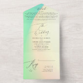 黒エレガントモダングラデーション絞り染め結婚ズ オールインワン招待状 (内側)