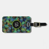 黒エレガントモダンシンプルカラフル ラゲッジタグ (正面横)