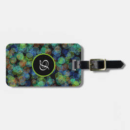 黒エレガントモダンシンプルカラフル ラゲッジタグ