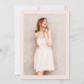 黒エレガントモダンシンプル赤面写真13 招待状 (裏面)