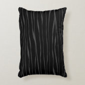 黒エレガントモダンゼブラスティップパターン アクセントクッション (正面(垂直))